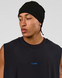 Man wearing Pace Beanie in Black  | Thumbnail Index: 5