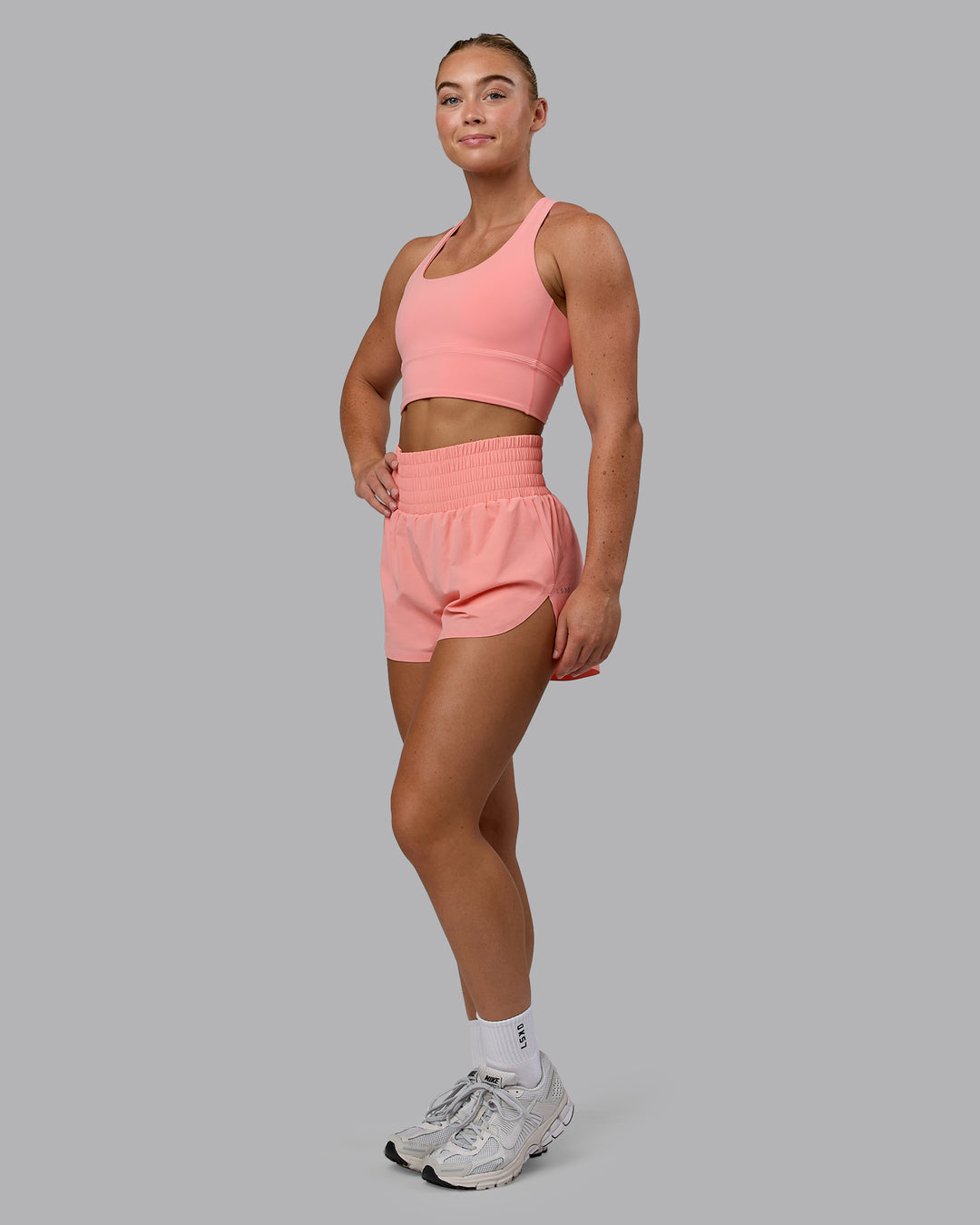 Woman wearing Power Train 2" Shorts - Murex Shell - view 6