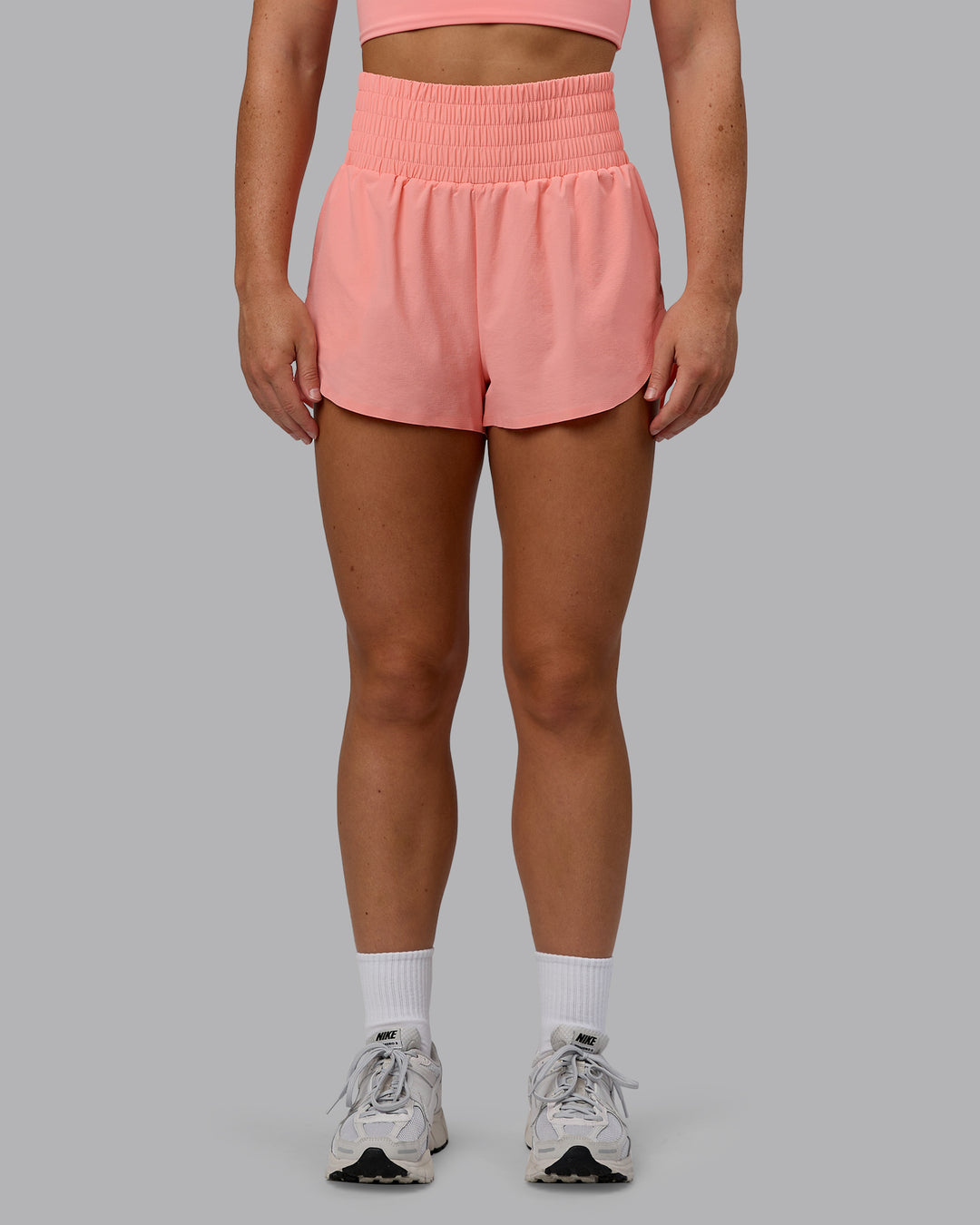 Woman wearing Power Train 2" Shorts - Murex Shell - view 7