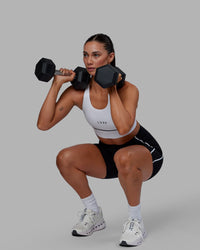 Woman wearing Pulse Sports Bra - White | Thumbnail Index: 7