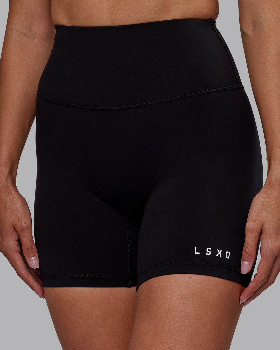 Woman wearing RXD High-Rise 6" Short - Black - view 3
