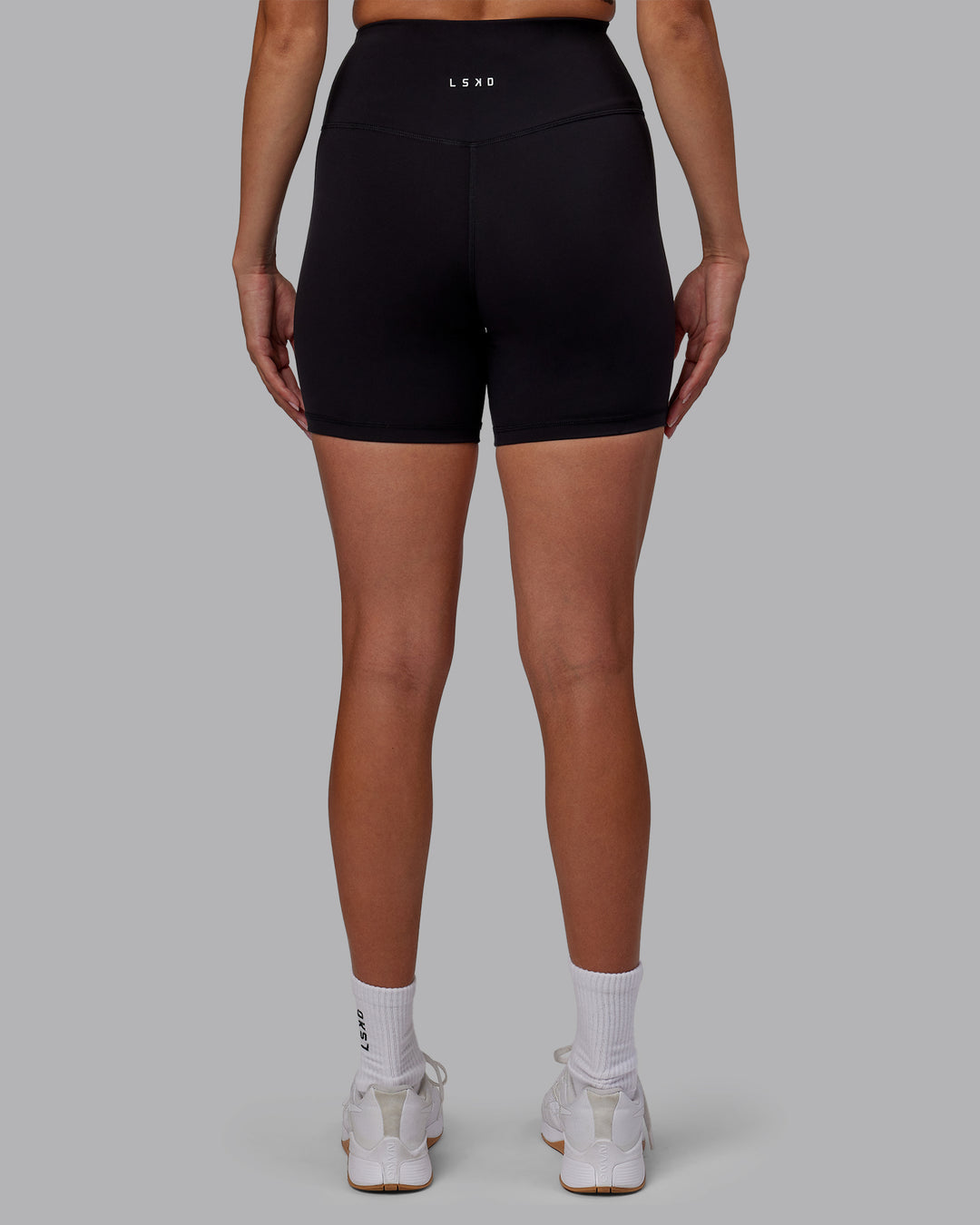 Woman wearing RXD High-Rise 6" Short - Black - view 4