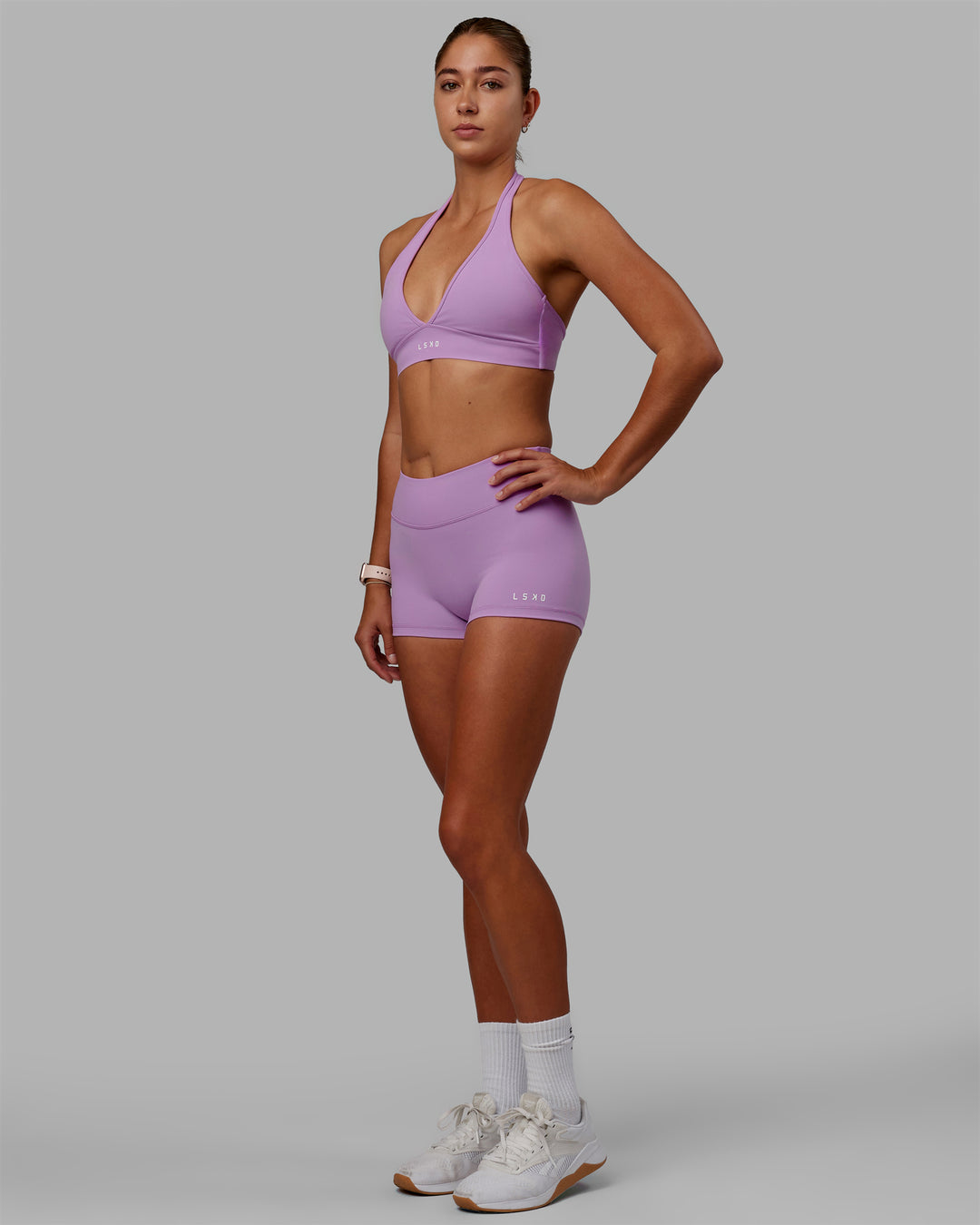 Woman wearing RXD Low-Rise 2" Short - Light Violet - view 2