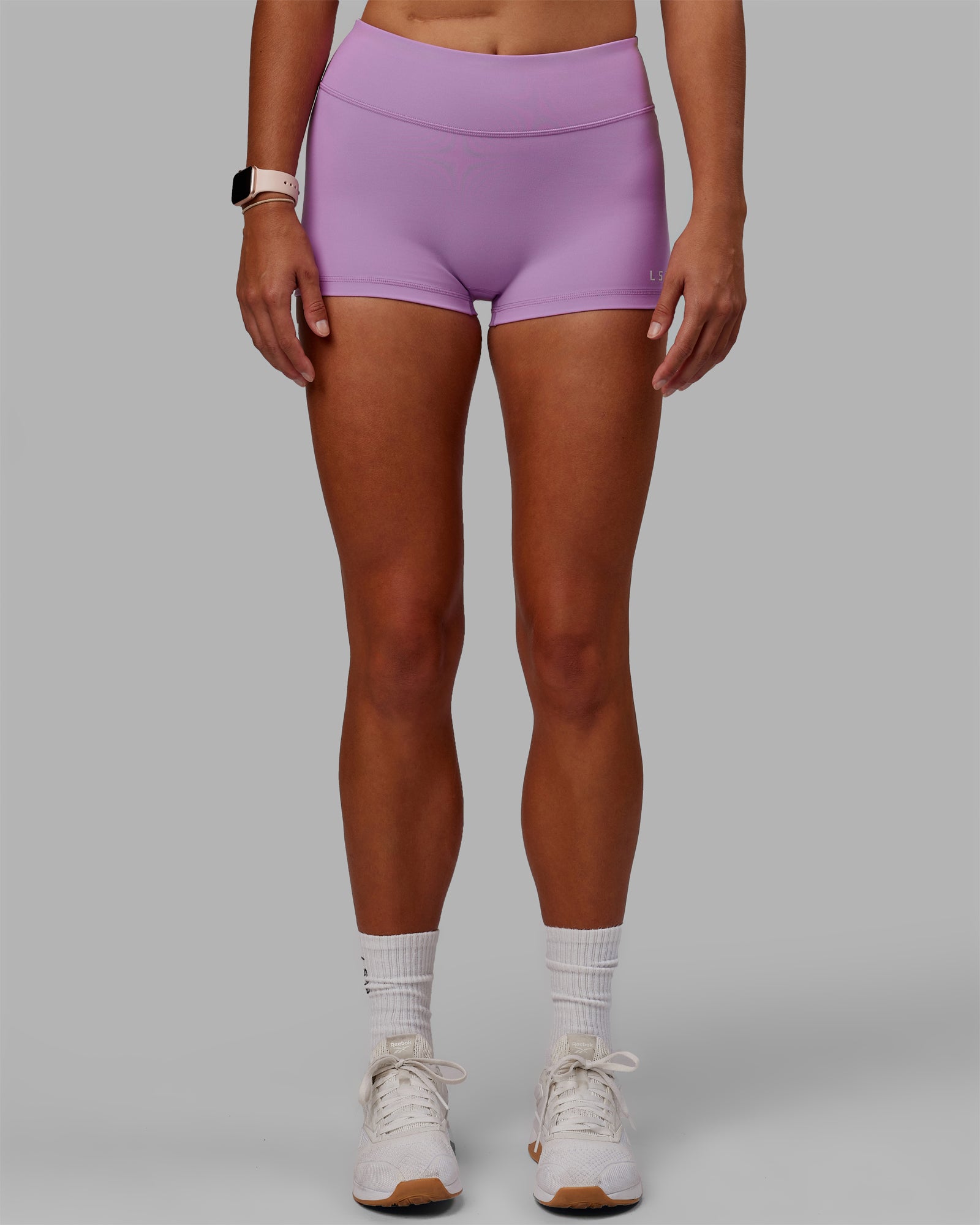 Woman wearing RXD Low-Rise 2" Short - Light Violet