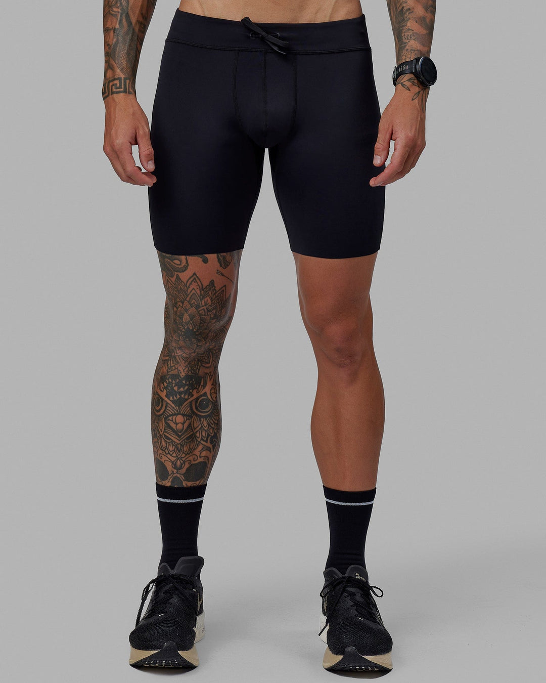 Man wearing Race Day 8" Short Tight - Black - view 1