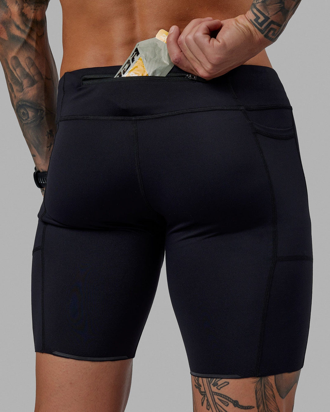Man wearing Race Day 8" Short Tight - Black - view 5