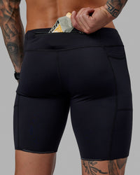 Man wearing Race Day 8" Short Tight - Black | Thumbnail Index: 4