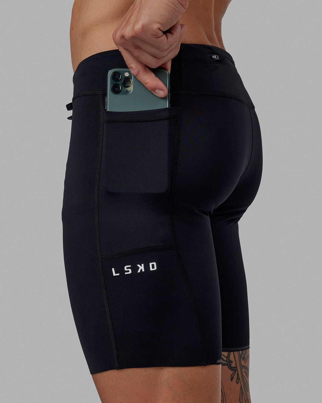 Man wearing Race Day 8" Short Tight - Black - view 2