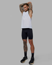 Man wearing Race Day 8" Short Tight - Black | Thumbnail Index: 2