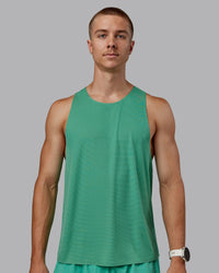 Man wearing Race Day Performance Tank - Mystic Green | Thumbnail Index: 1