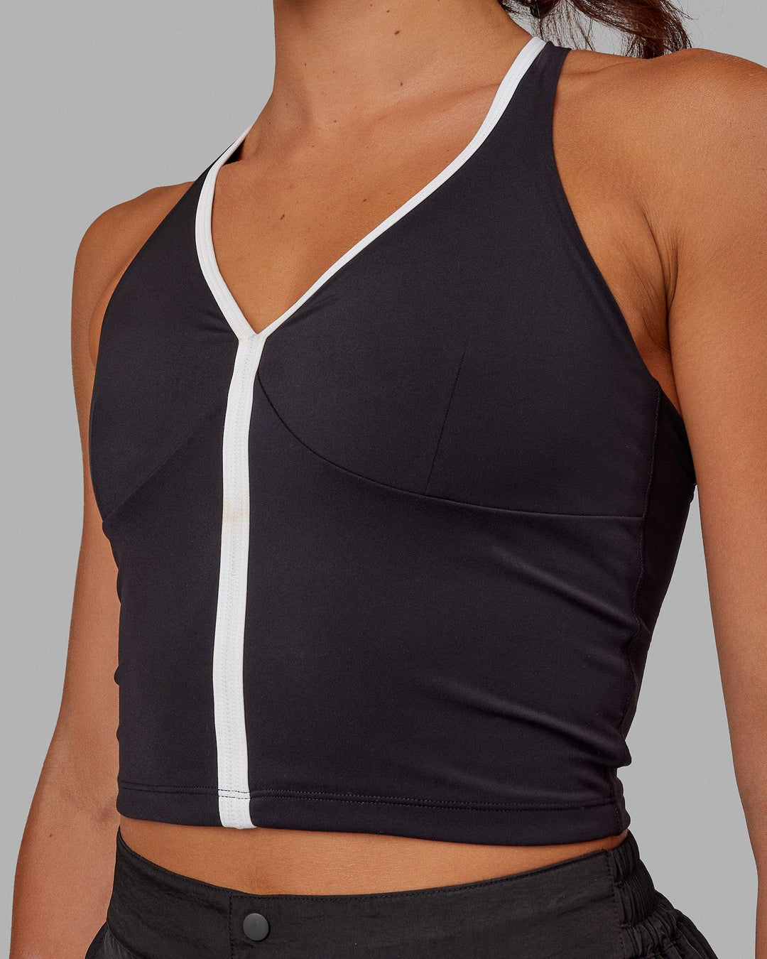 Woman wearing Reflection Active Tank - Black-White - view 5