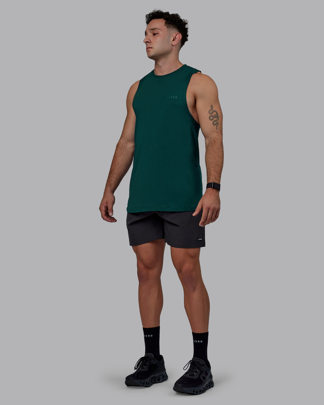 Man wearing Rep 7" Performance Shorts - Pirate Black - view 5