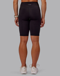 Woman wearing Rep Ultra High-Rise 9" Short Pockets - Black-Surreal Green | Model:Amber | Size:S | Thumbnail Index: 3