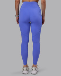 Woman wearing Rep Ultra High-Rise Full Length Legging Pockets - Baja Blue-White | Model:Lillie | Size:S | Thumbnail Index: 3