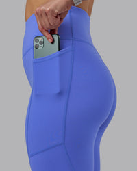 Woman wearing Rep Ultra High-Rise Full Length Legging Pockets - Baja Blue-White | Model:Lillie | Size:S | Thumbnail Index: 2