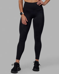Woman wearing Rep Ultra High-Rise Full Length Legging Pockets - Black-Black | Model:Shae | Size:S | Thumbnail Index: 2