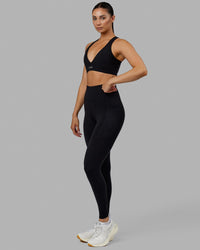 Woman wearing Rep Ultra High-Rise Full Length Legging Pockets No Logo - Black | Model:Blaize | Size:S | Thumbnail Index: 4