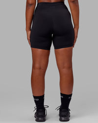 Woman wearing Rep Ultra High-Rise 6" Short Pockets - Black-Black | Model:Sierra | Size:L | Thumbnail Index: 3