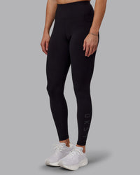 Woman wearing Rep Ultra High-Rise Tall Legging Pockets - Black-Black | Model:Hannah | Size:S | Thumbnail Index: 1