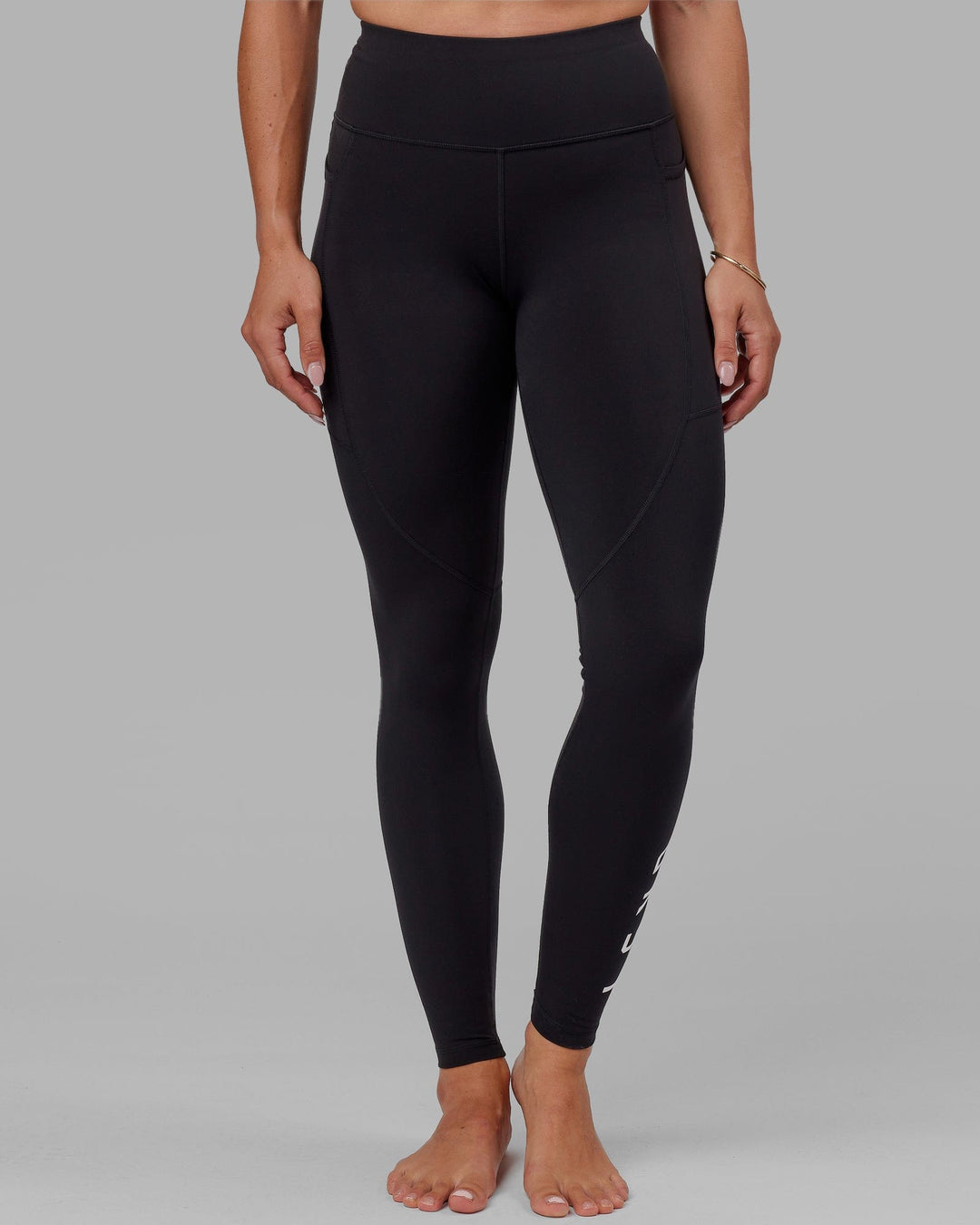 Woman wearing Rep Ultra High-Rise Tall Legging Pockets - Black-White | Model:Bree | Size:S - view 4