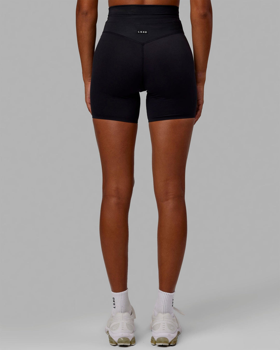 Woman wearing Resistance Ultra High-Rise 6" Short - Black - view 8