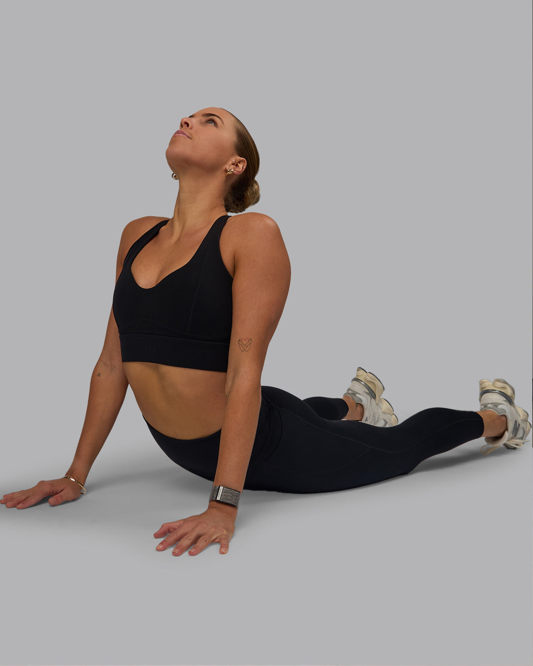 Woman wearing Sculpt Sports Bra - Black - view 8