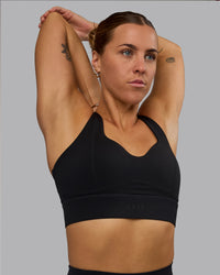 Woman wearing Sculpt Sports Bra - Black | Thumbnail Index: 6