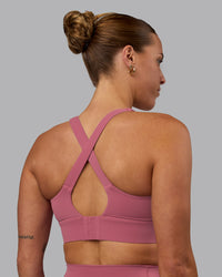 Woman wearing Sculpt Sports Bra - Mauve Haze | Thumbnail Index: 0