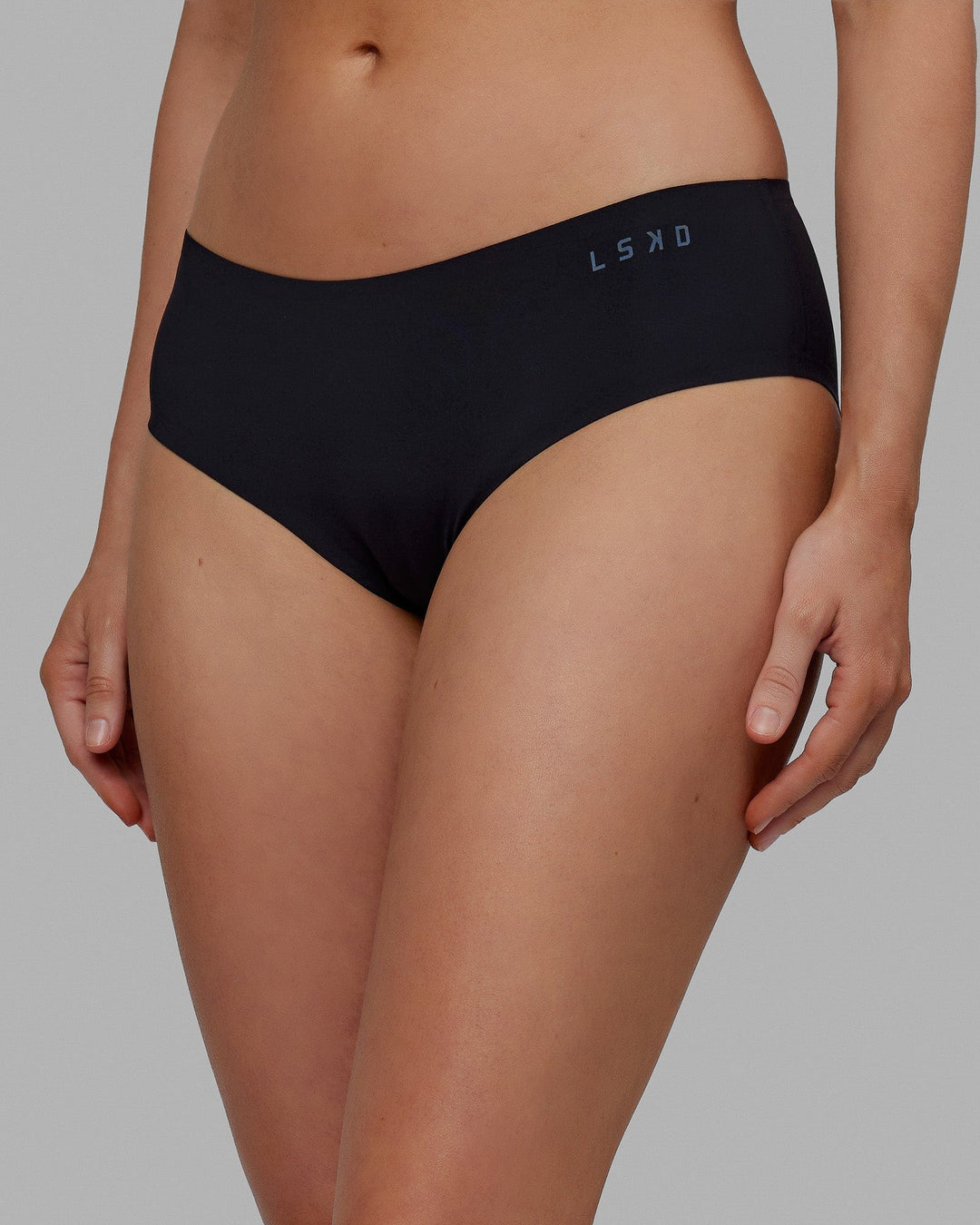 Woman wearing Seamless Brief - Black | Model:Grace | Size:S - view 3