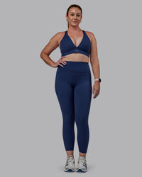 Woman wearing Stamina Sports Bra -(D/DD/E) - Future Navy | Model:Tegan | Size:M | Thumbnail Index: 2