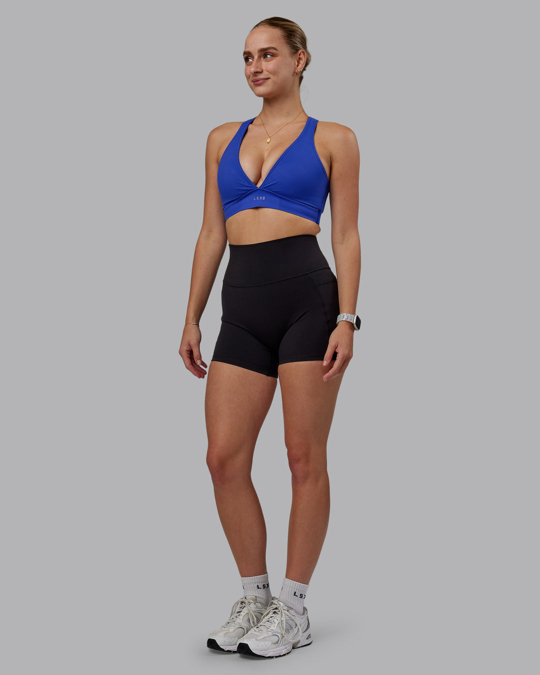 Woman wearing Stamina Sports Bra (D/DD/E) - Power Cobalt - view 6