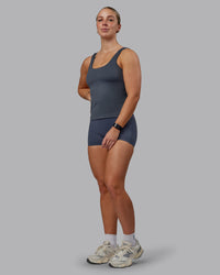 Woman wearing Staple Active Shelf Bra Tank - Turbulence | Thumbnail Index: 3