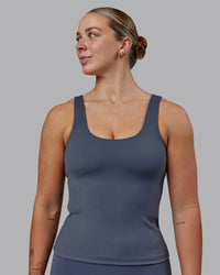 Woman wearing Staple Active Shelf Bra Tank - Turbulence | Thumbnail Index: 2