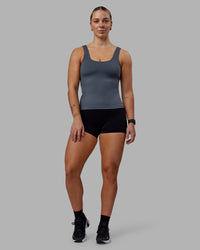 Woman wearing Staple Active Shelf Bra Tank - Turbulence | Thumbnail Index: 5