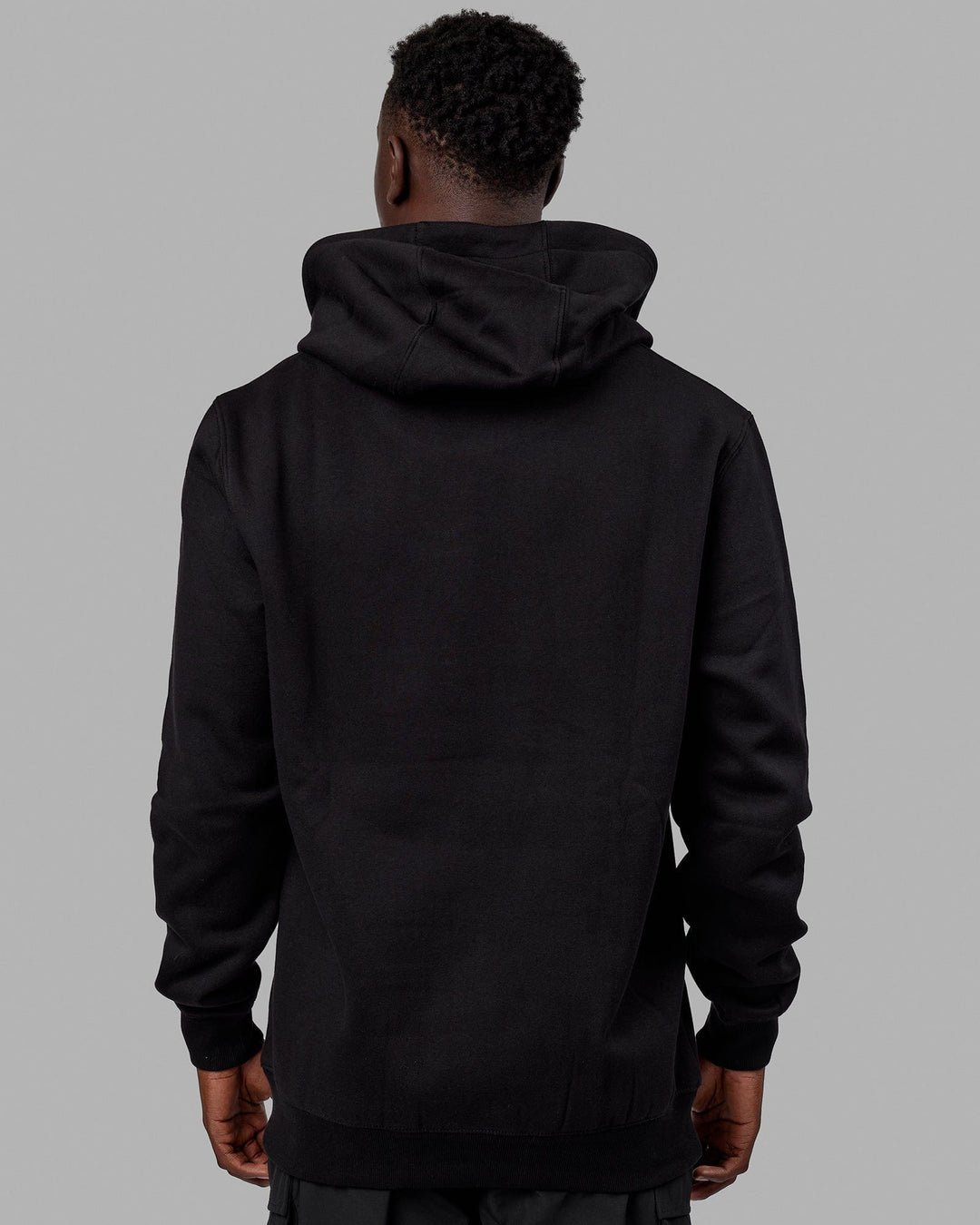 Man wearing Structure Hoodie - Black-White - view 4