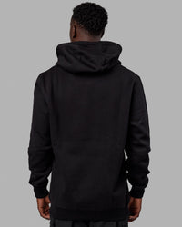 Man wearing Structure Hoodie - Black-White | Thumbnail Index: 3