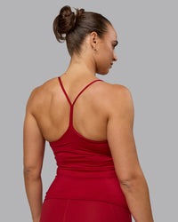 Woman wearing Transition CloudFLX Shelf Bra Tank - Cherry Red | Thumbnail Index: 1
