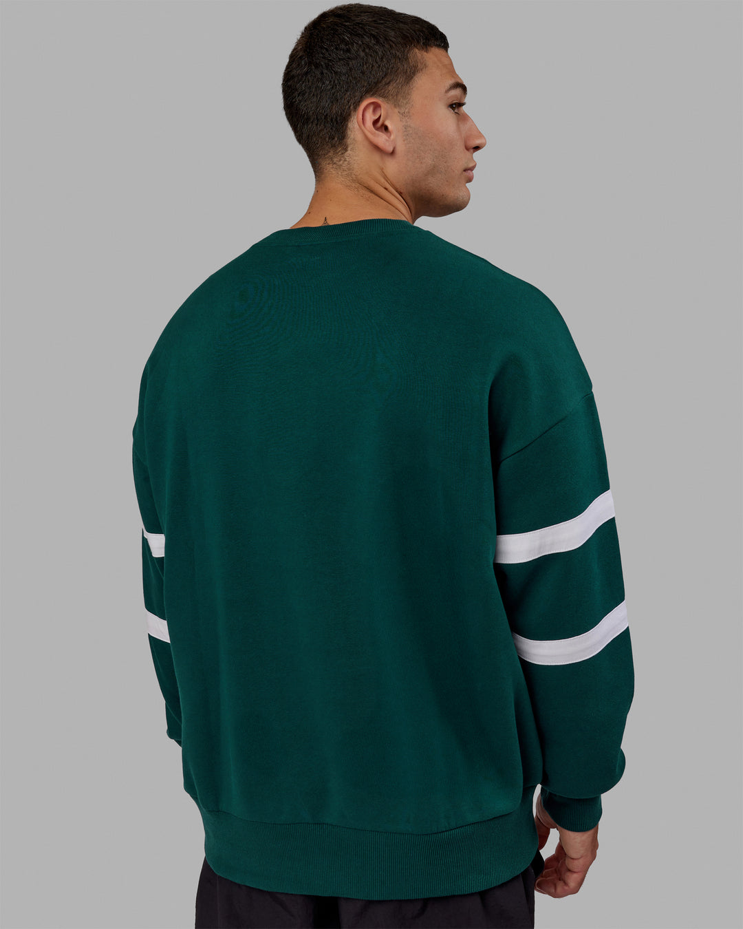 Collateral Sweater Oversize - Dark Moss-White - view 4