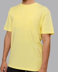 Woman wearing Unisex Enjoy the Journey Value Series FLXCotton Tee Oversize - Pale Yellow-Sundress | Thumbnail Index: 8