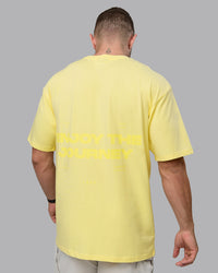 Man wearing Unisex Enjoy the Journey Value Series FLXCotton Tee Oversize - Pale Yellow-Sundress | Thumbnail Index: 6