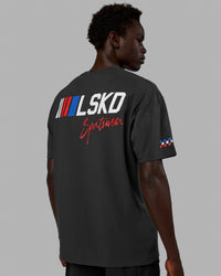 Man Wearing Redline FLXCotton Tee Oversize - Phantom-White | Thumbnail Index: 3
