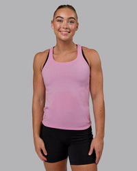 Woman wearing AeroFLX+ Seamless Tank - Pirouette/Bubblegum | Thumbnail Index: 3