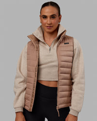 Woman wearing All Day Puffer Vest - Desert | Thumbnail Index: 4