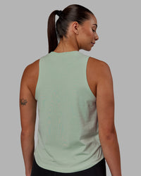 Woman wearing Deluxe PimaFLX Tank - Surf Spray | Thumbnail Index: 2