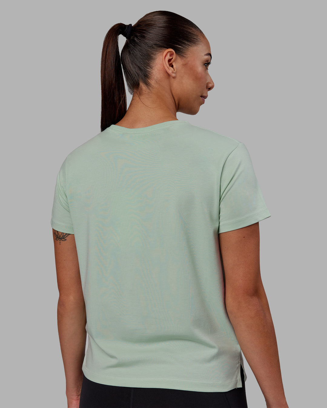 Woman wearing Deluxe PimaFLX Tee - Surf Spray - view 3