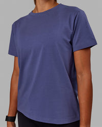 Woman wearing Love The Run FLXCotton Tee - Future Dusk-Galactic Lilac | Thumbnail Index: 3
