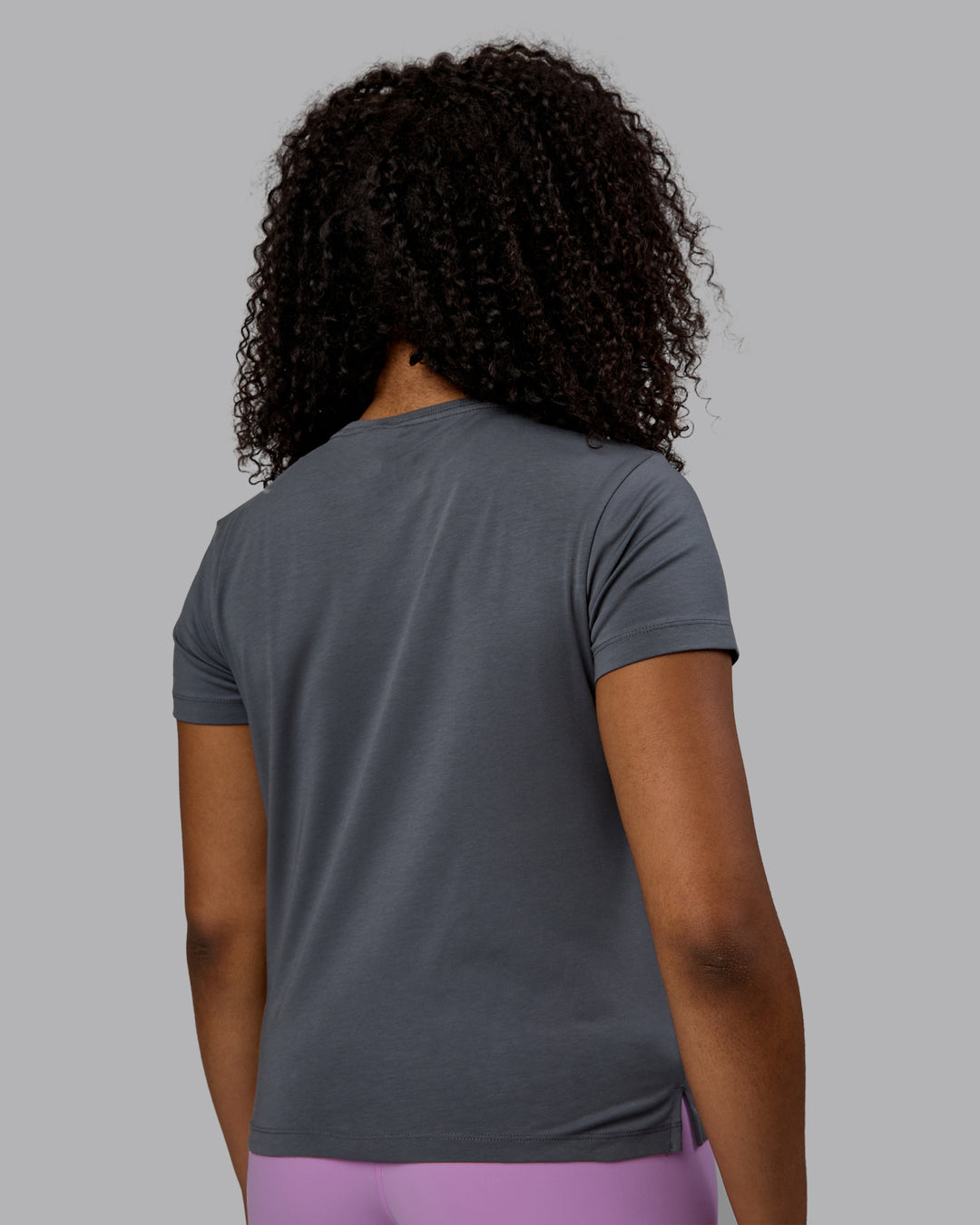 Woman wearing Deluxe PimaFLX Tee - Turbulence - view 4