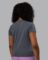 Woman wearing Deluxe PimaFLX Tee - Turbulence | Thumbnail Index: 3
