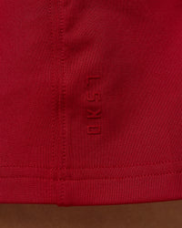 Woman wearing Restore CloudFLX Shorts - Cherry Red | Thumbnail Index: 3