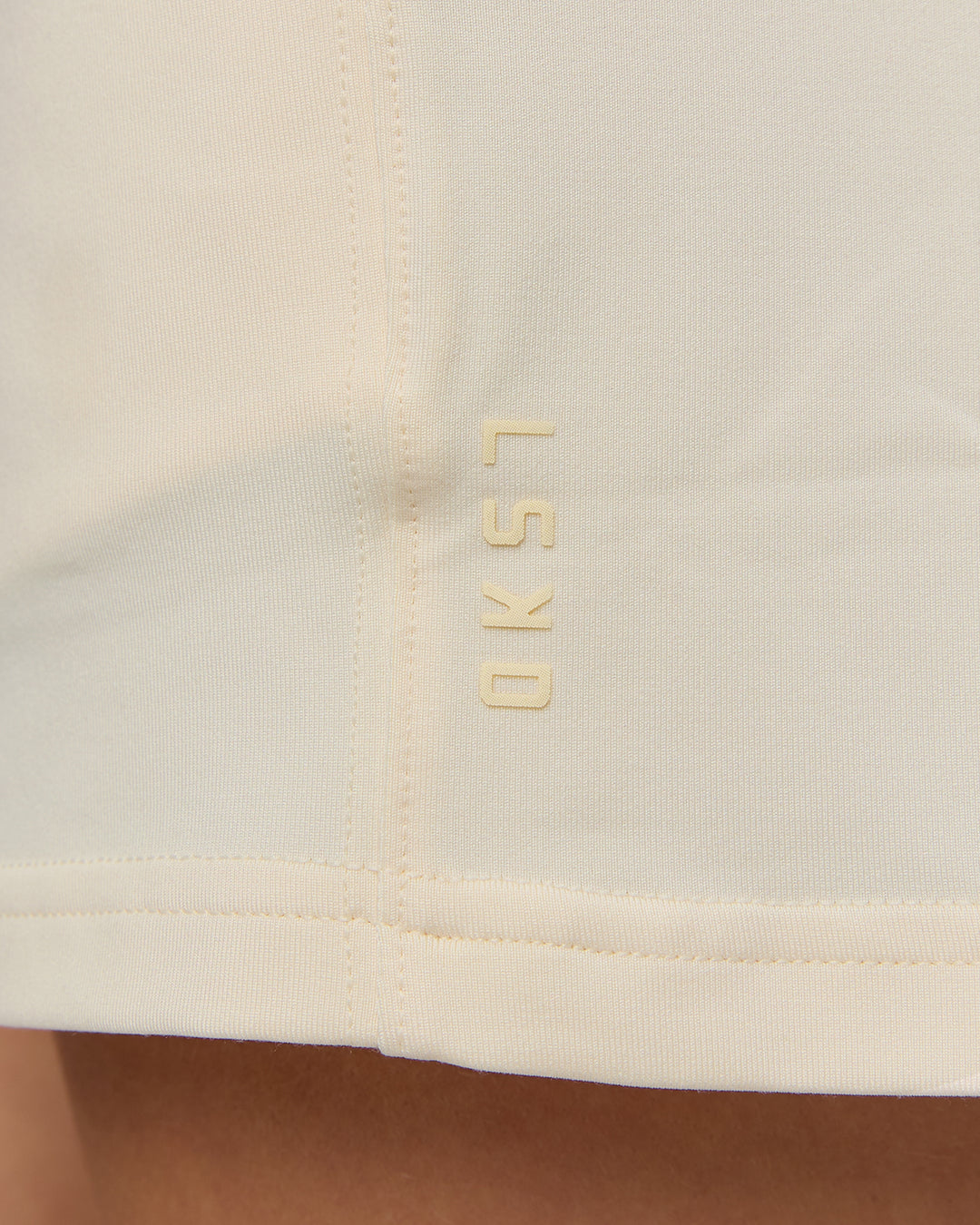 Woman wearing Restore CloudFLX Shorts - Ivory - view 7